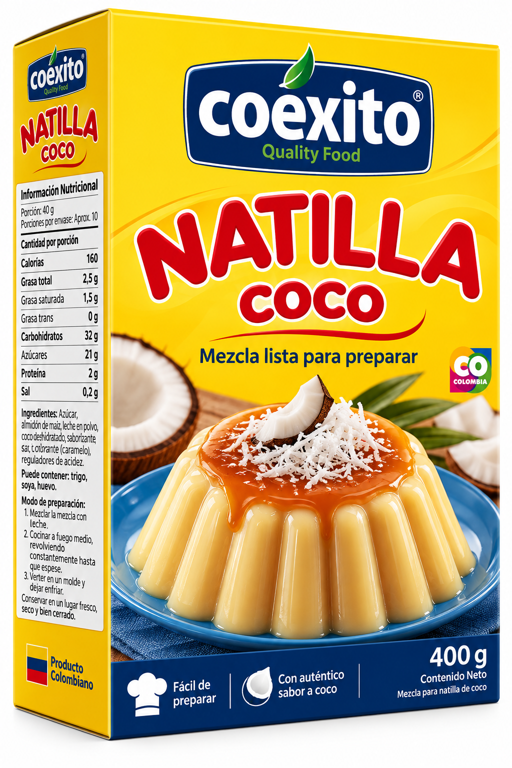 Natilla de coco
