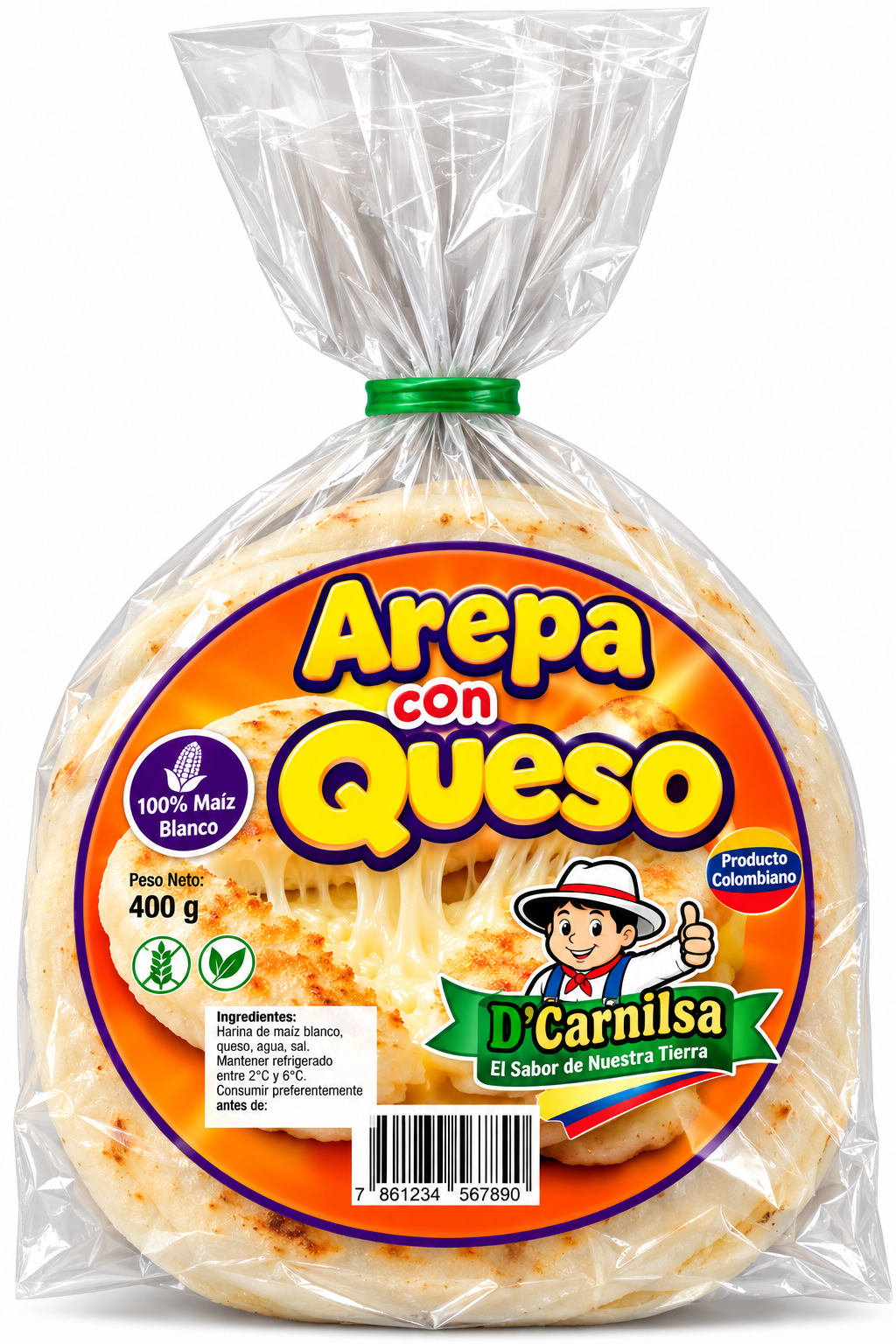 Arepa con queso