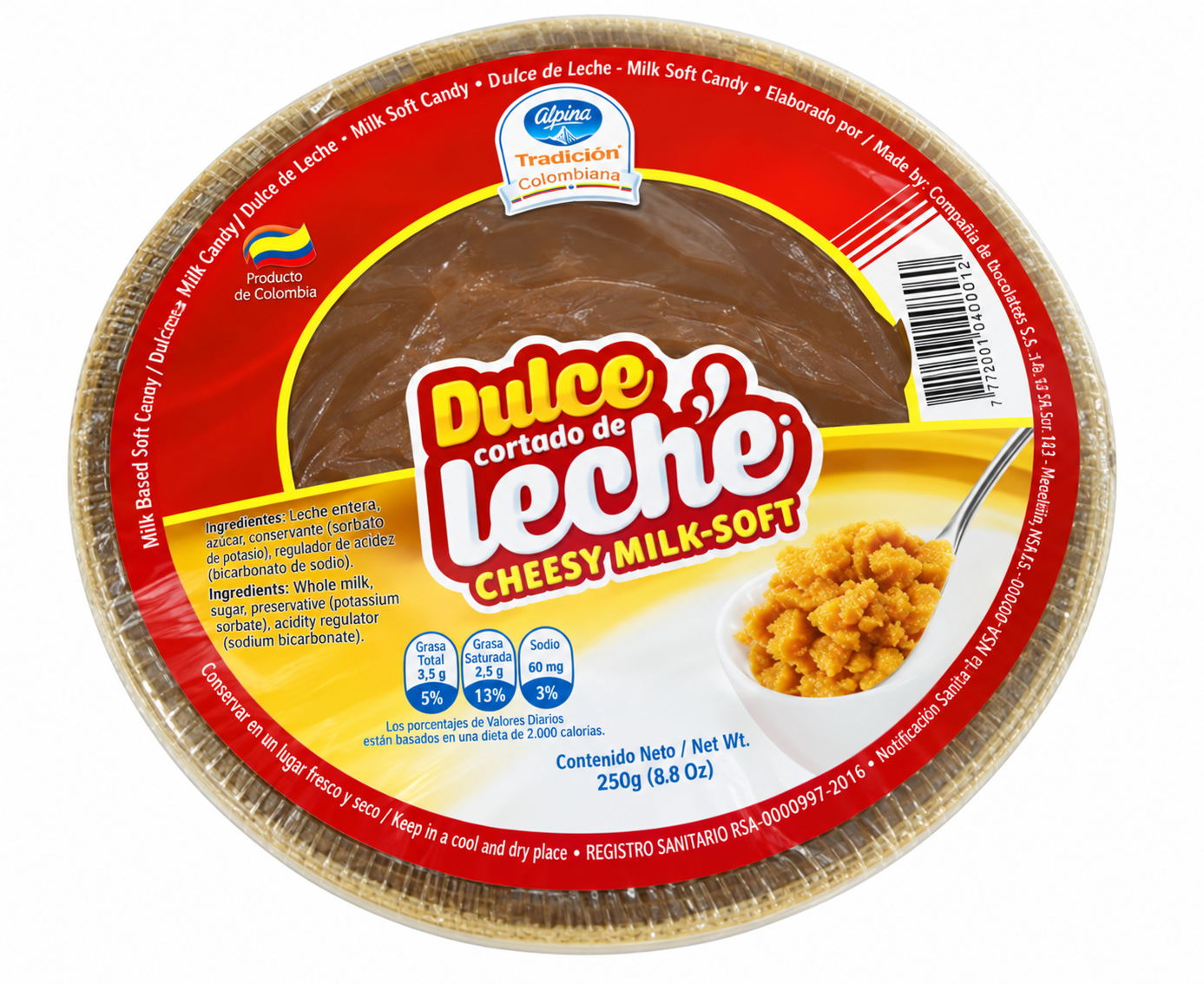 Dulce del valle cortado