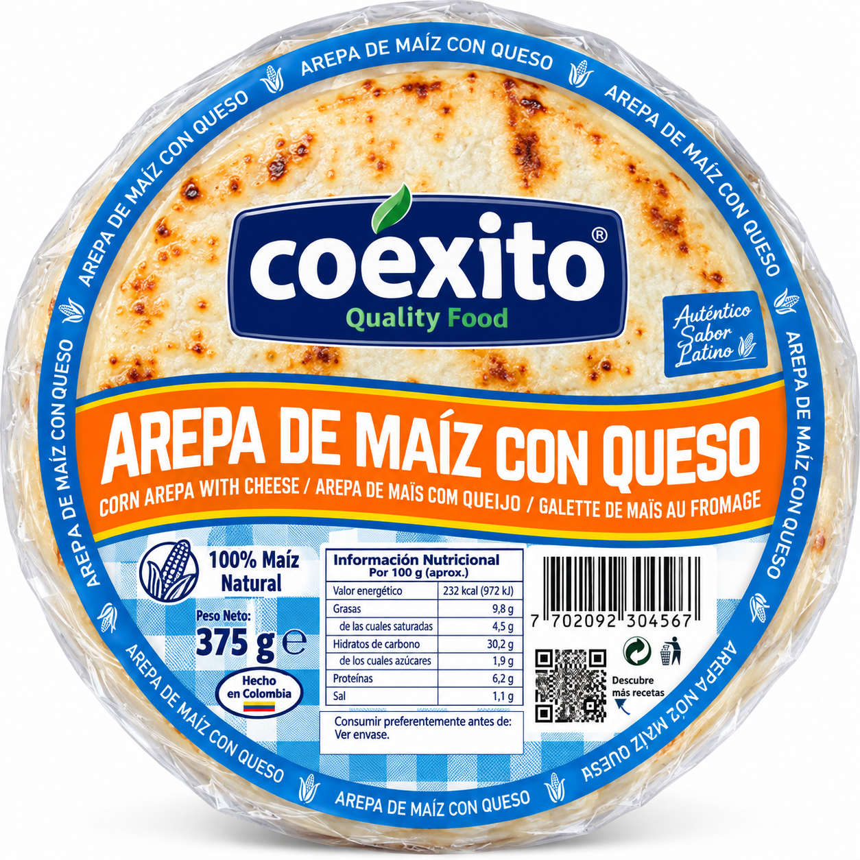 Arepa con queso