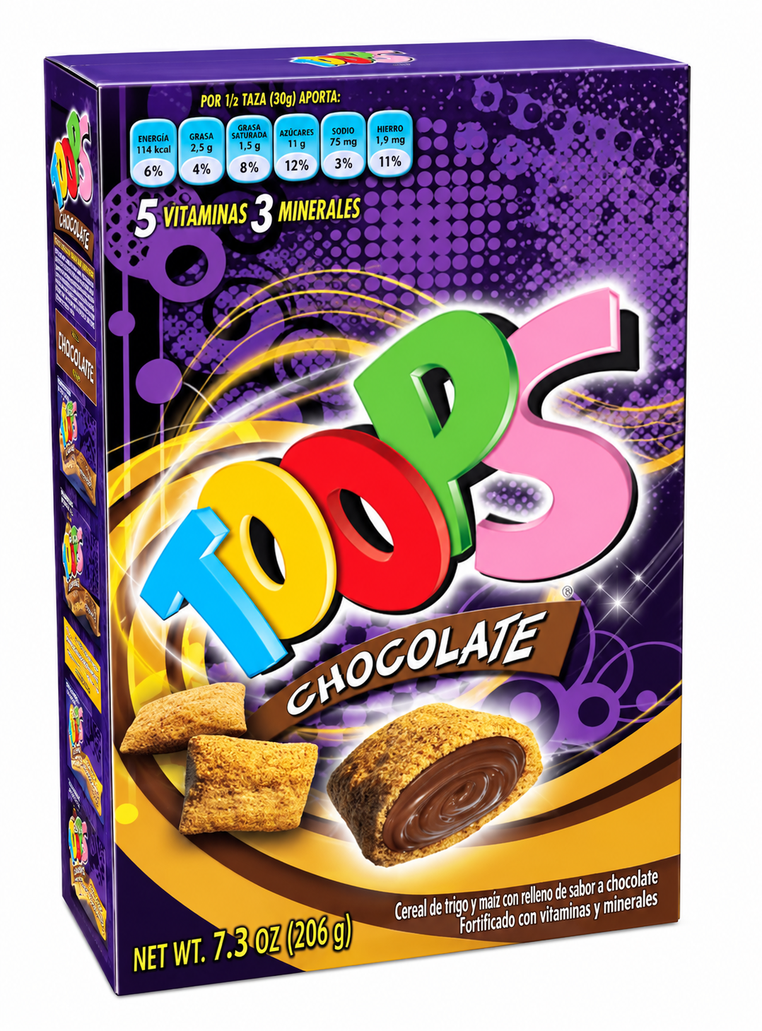 Cereales rellenos de chocolate