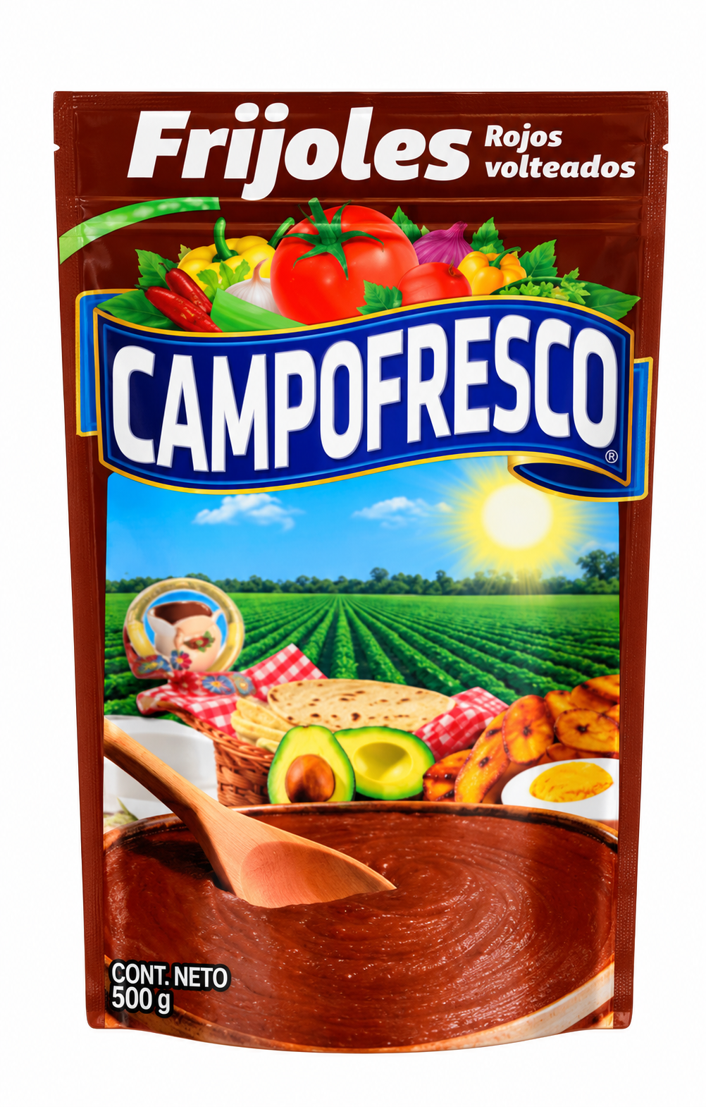 Frijoles volteados rojos