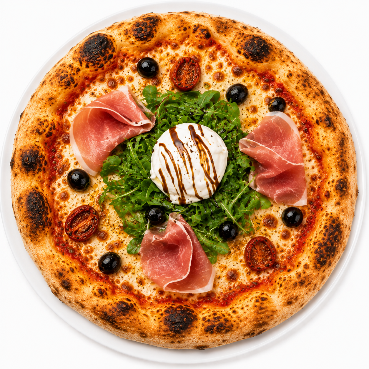 Pizza Buffala avec du jambon cru