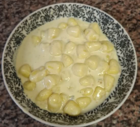 Gratin de ravioles au bleu de sassenage