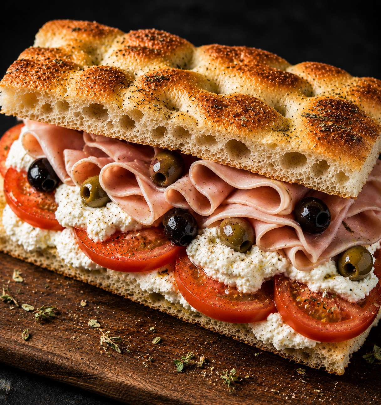 Focaccia jambon blanc
