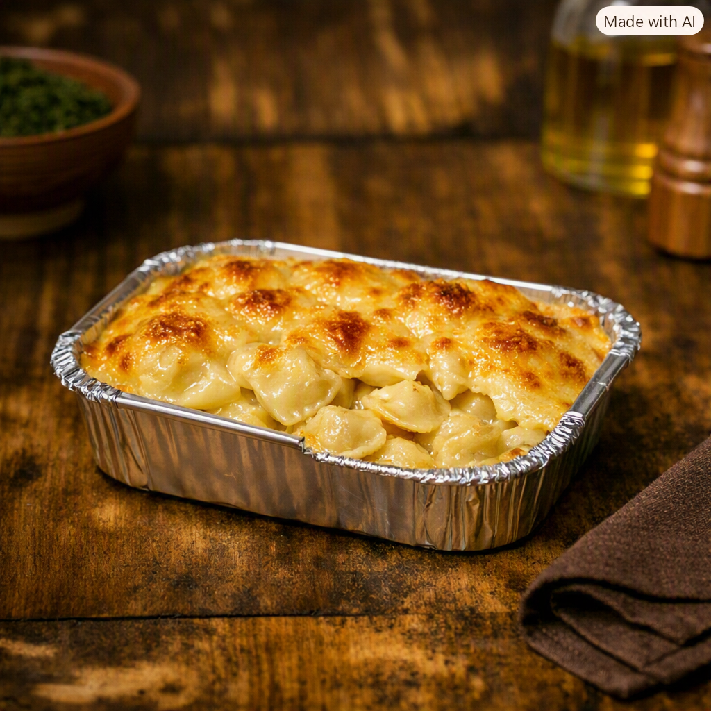 Raviole gratinée à la crème
