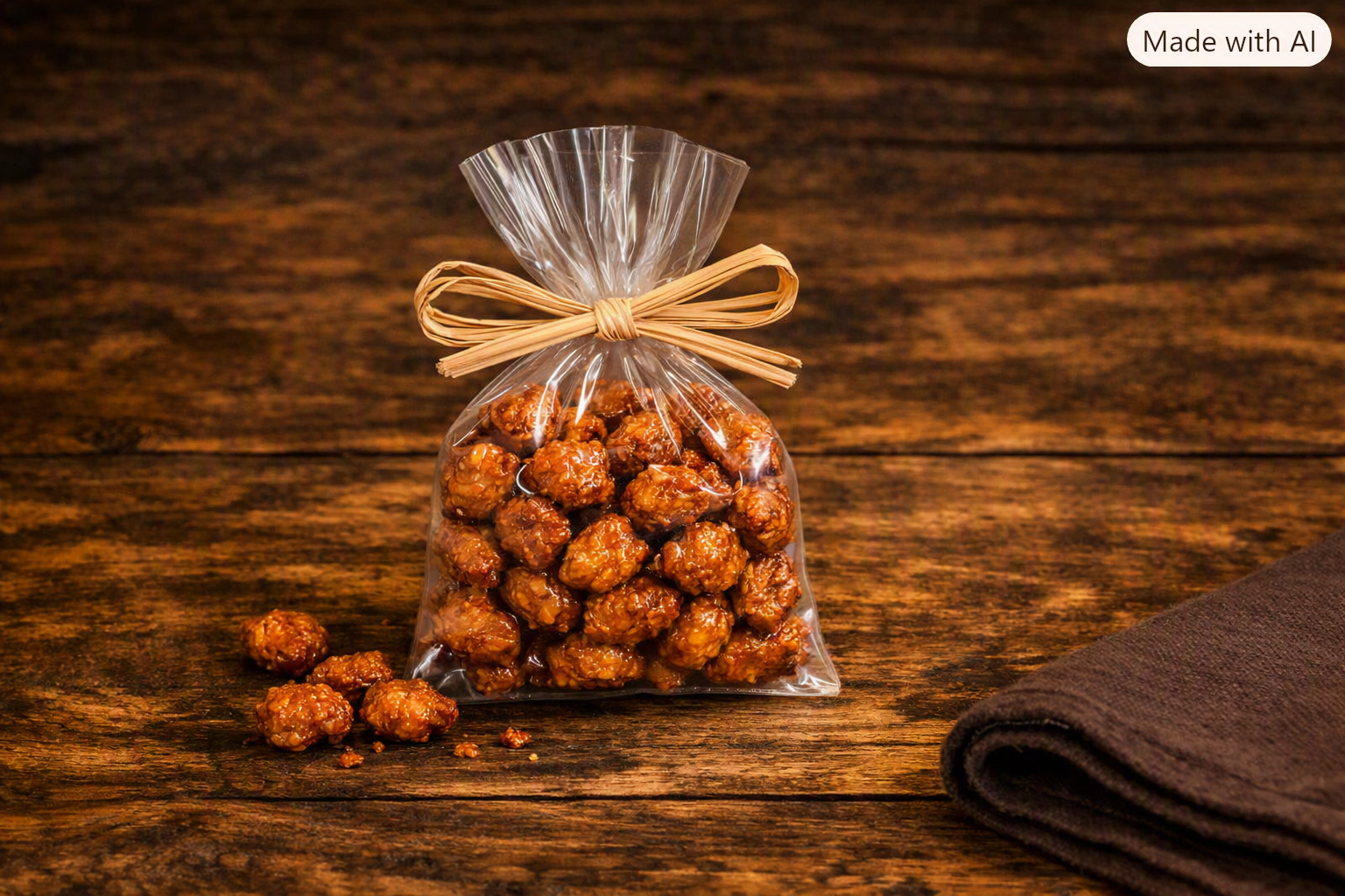 Sachet chouchou caramel