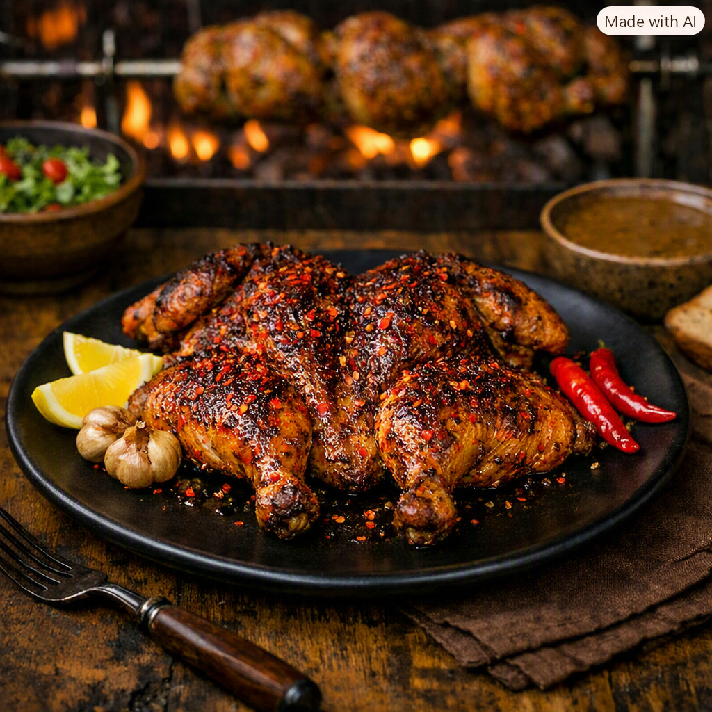 Poulet crapaudine