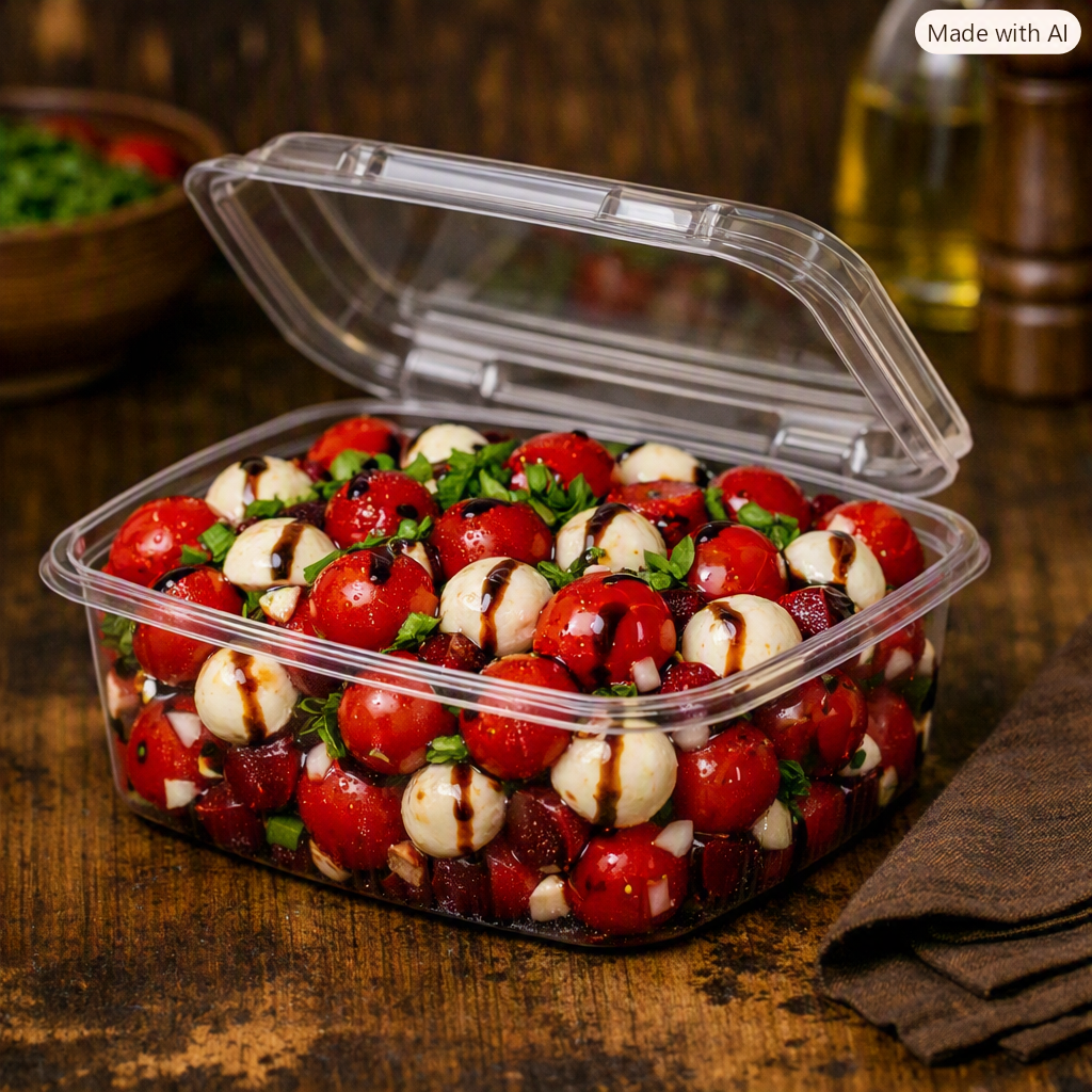 Salade tomate cerise, bille de mozza