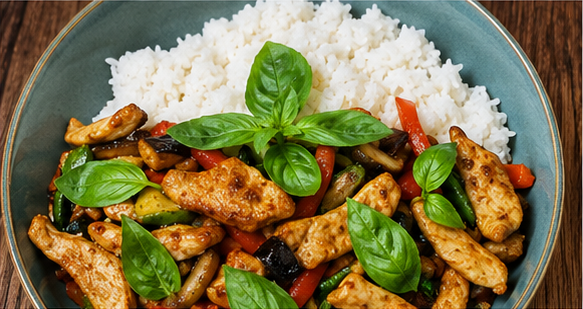 Wok Poulet au Basilic