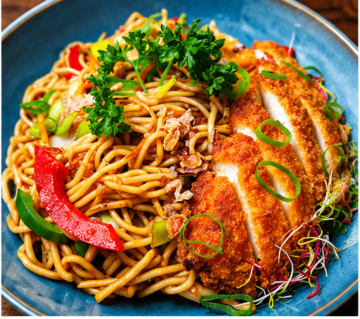 Nouilles Sautées Thaï au Poulet Crispy