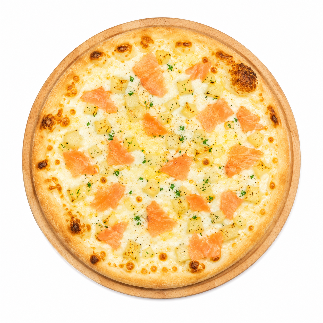 Pizza au saumon