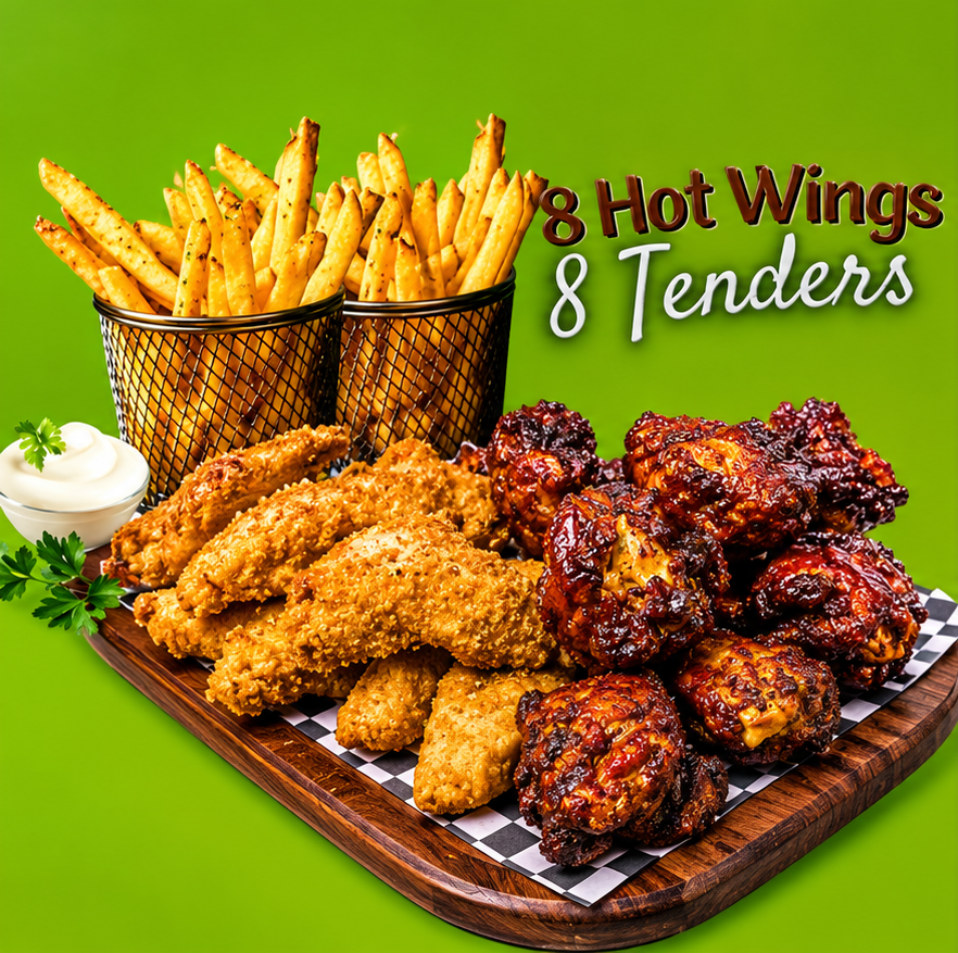 8 Tenders + 8 Hot Wings