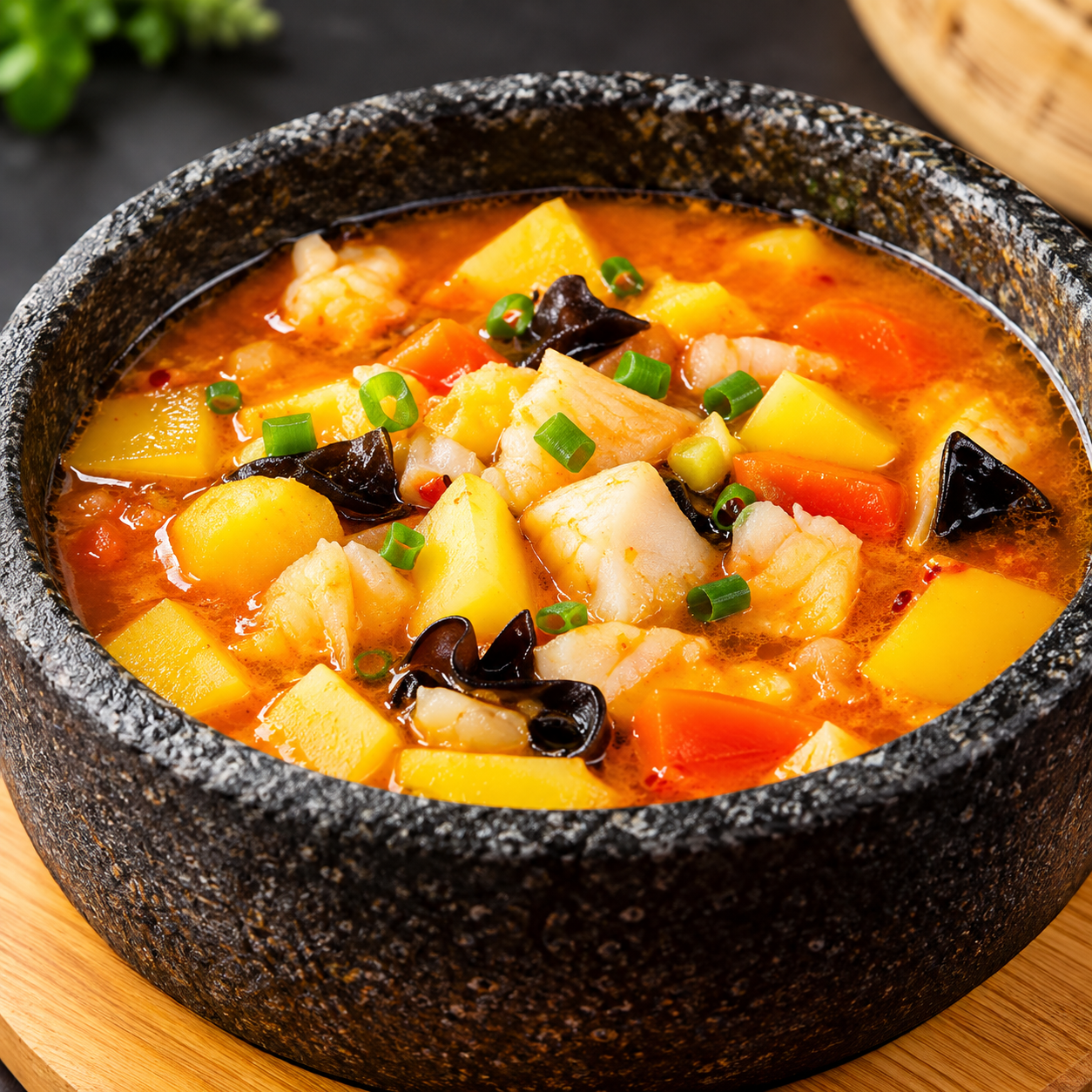 Tofu casserole en pierre