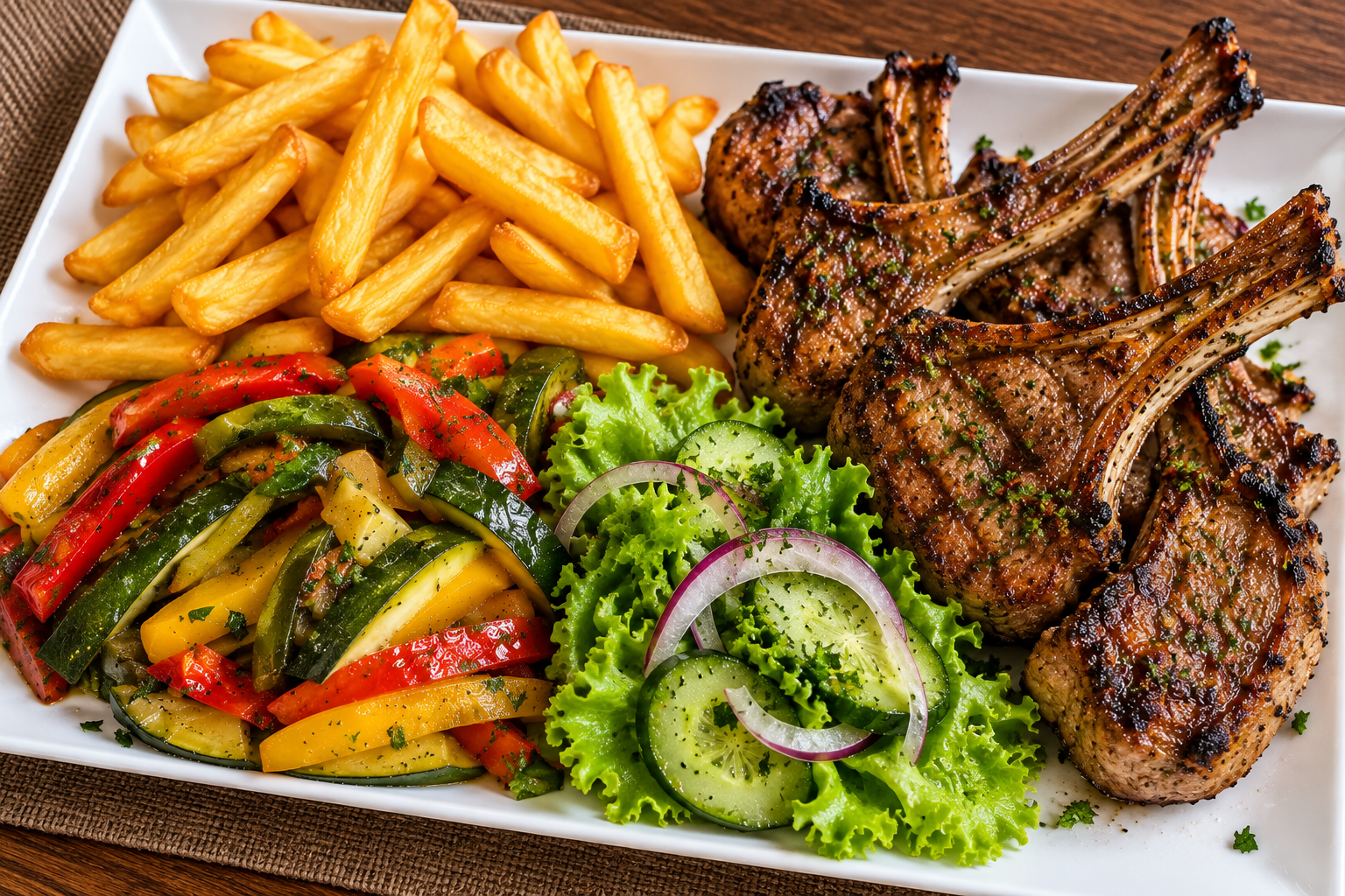 Assiette côtelettes D'agneau
