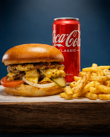 Menu Double Banger burger