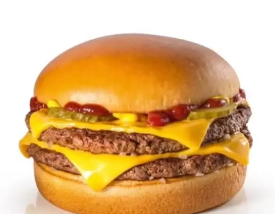 Menu double cheeseburger
