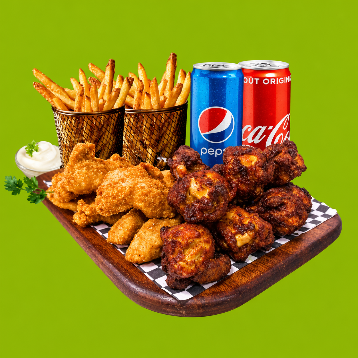 Menu Duo Mix (7 hot wings • 7 tenders)