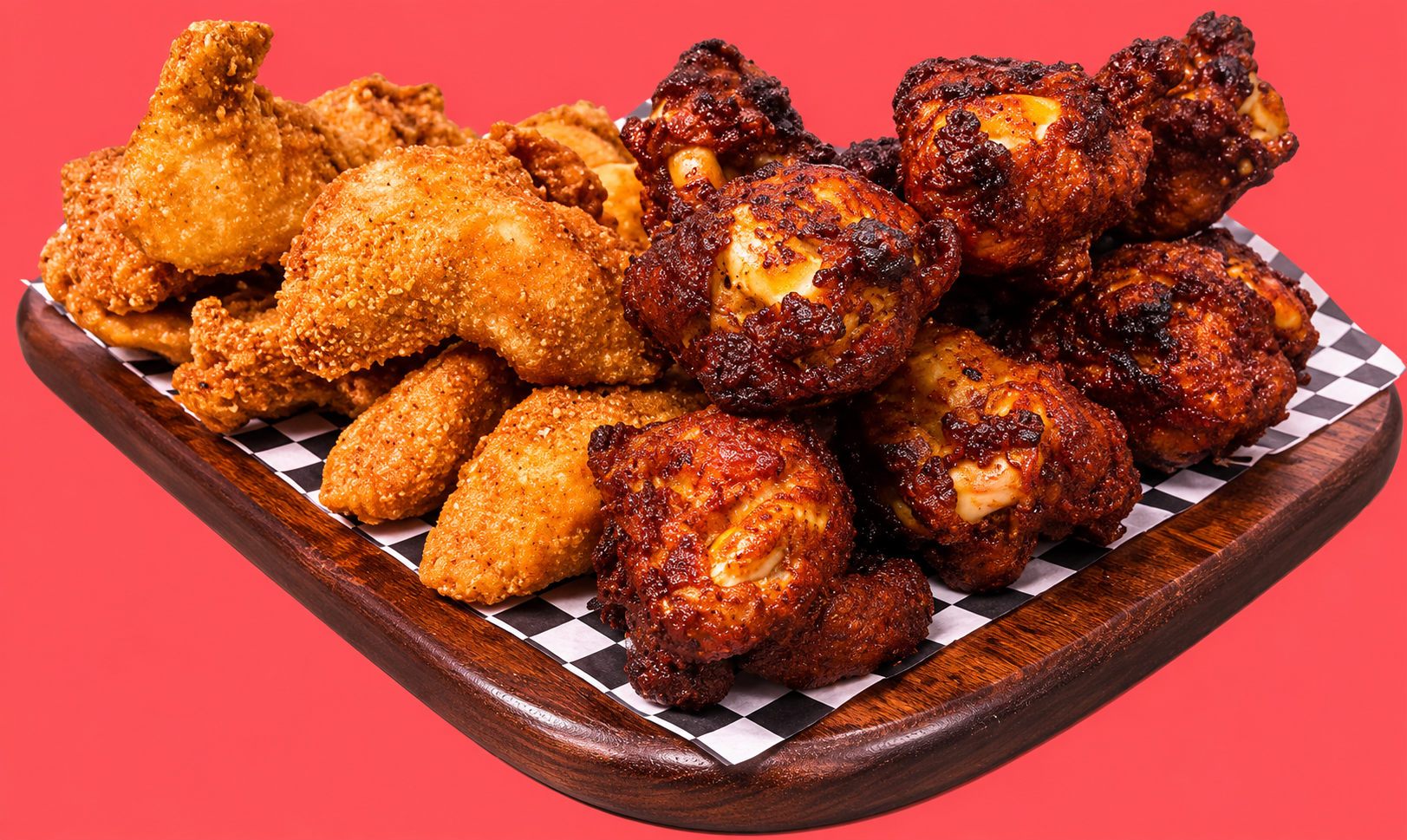Bucket Tenders (x4) & Hot Wings (x4)