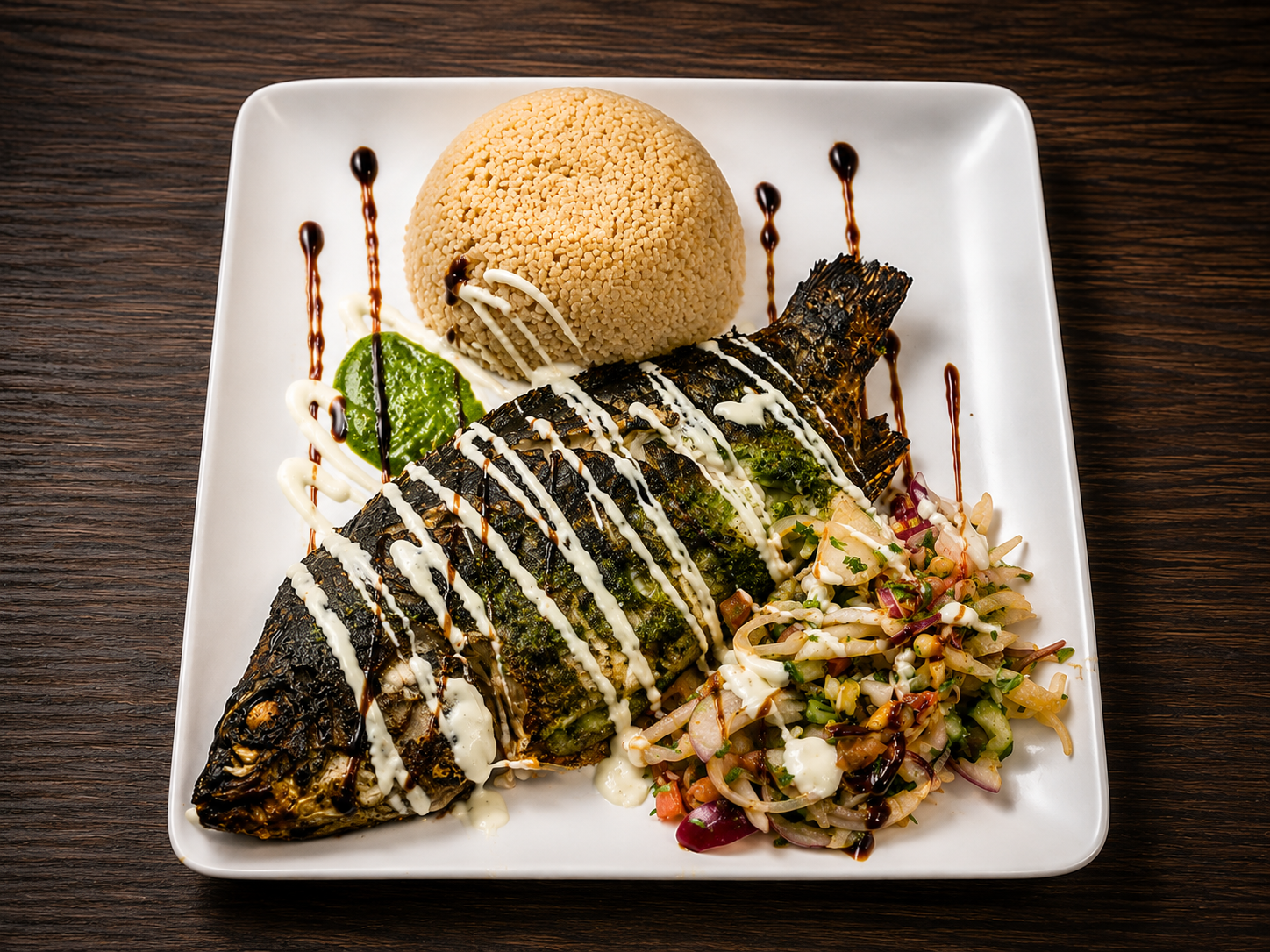 Poisson tilapia braisé