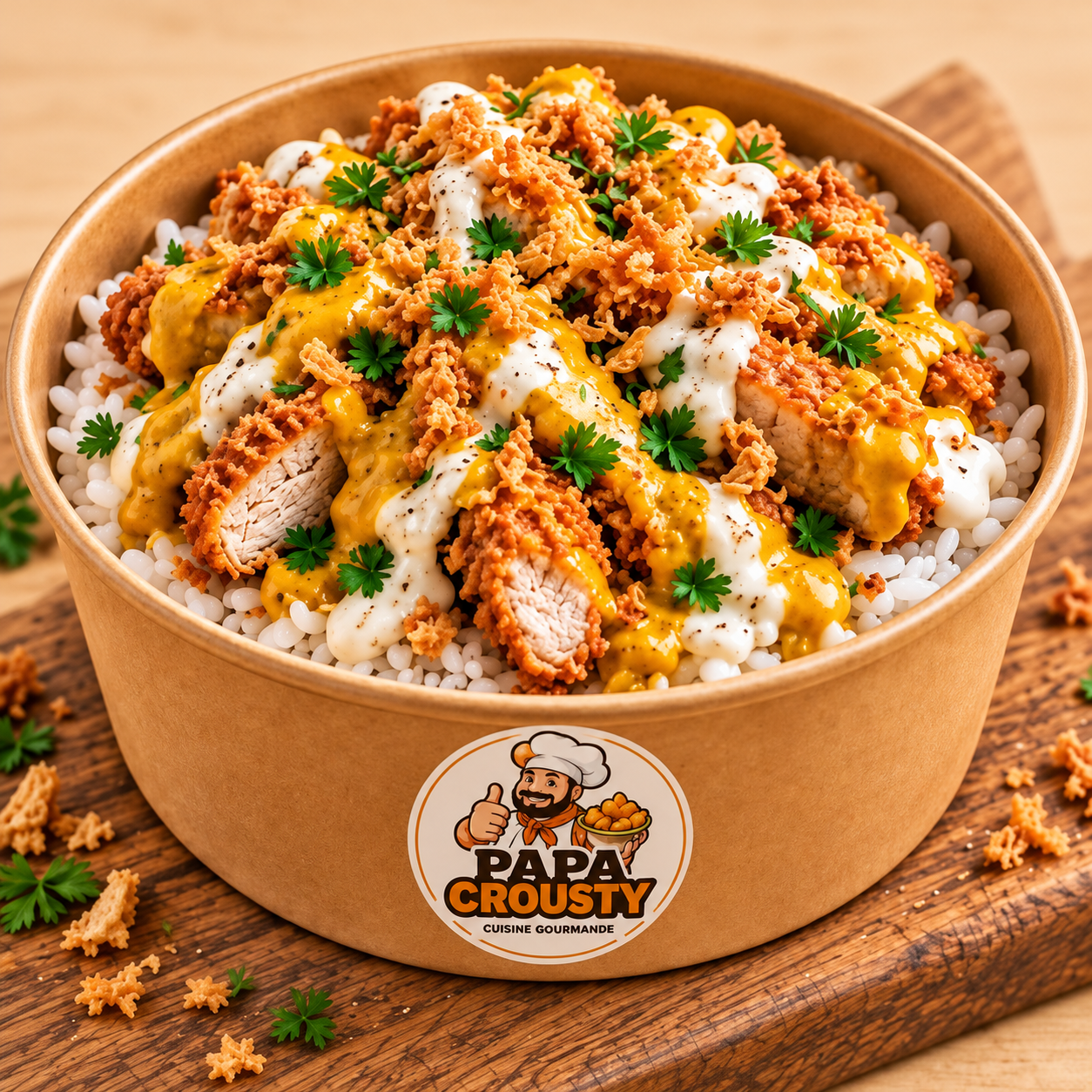 Crousty Du Papa - Mixte Blanche & Curry