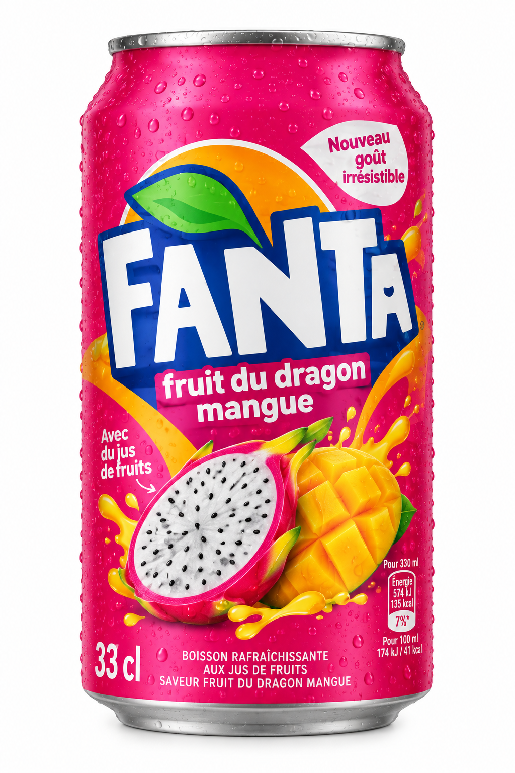 Fanta fruit du dragon mangue