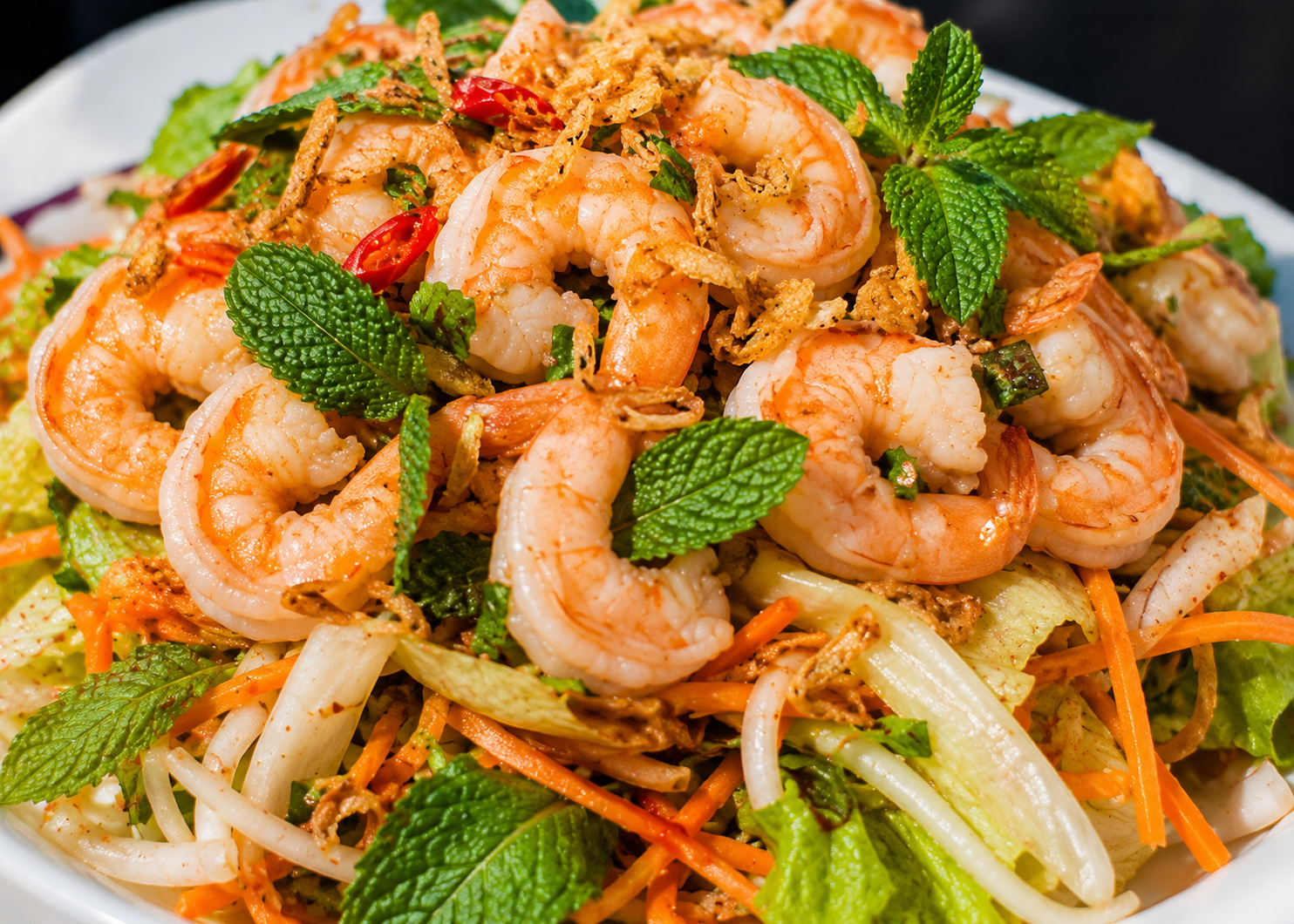 Salade Thaï aux crevettes 🌶️