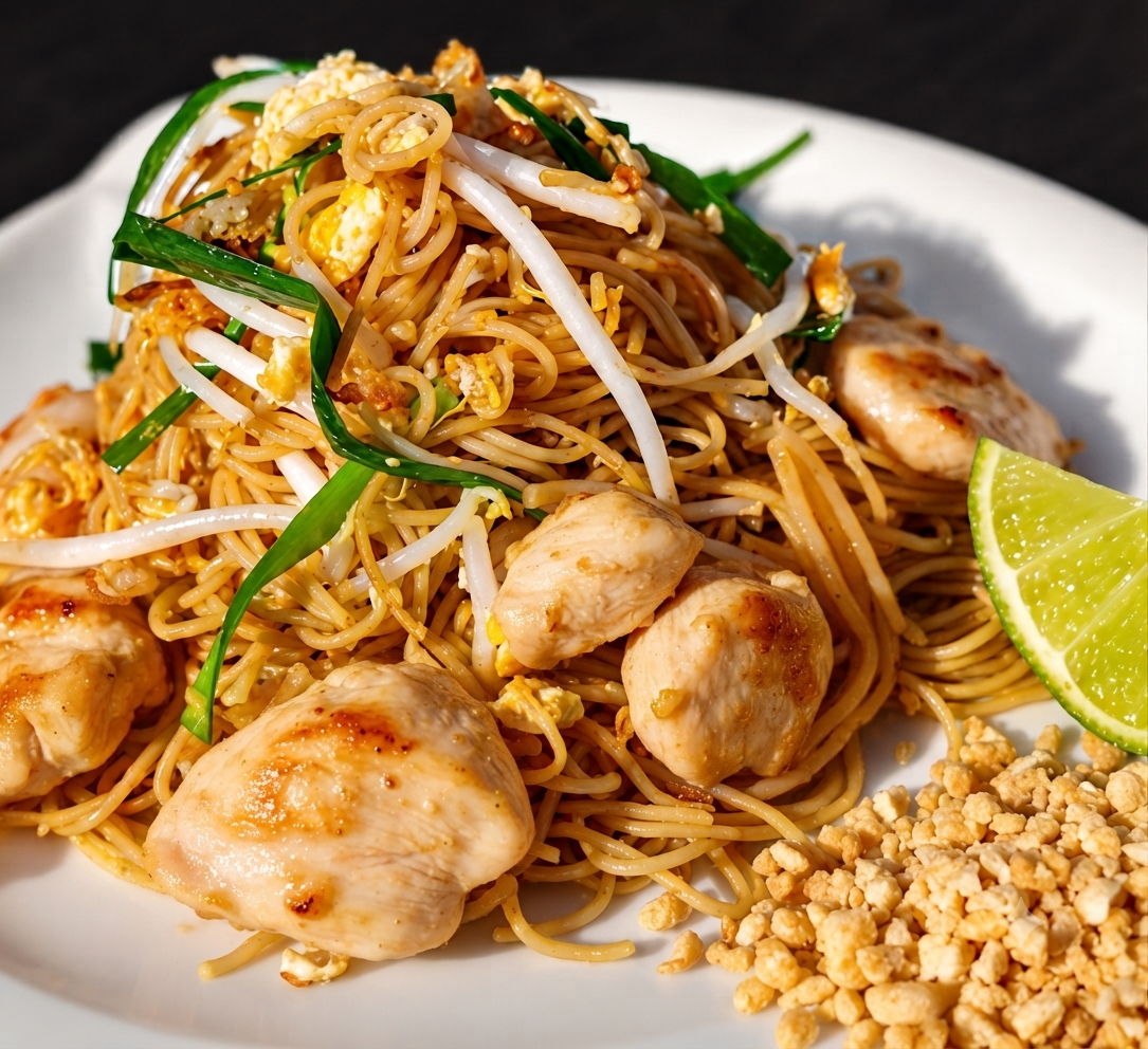 Pad Thaï au poulet