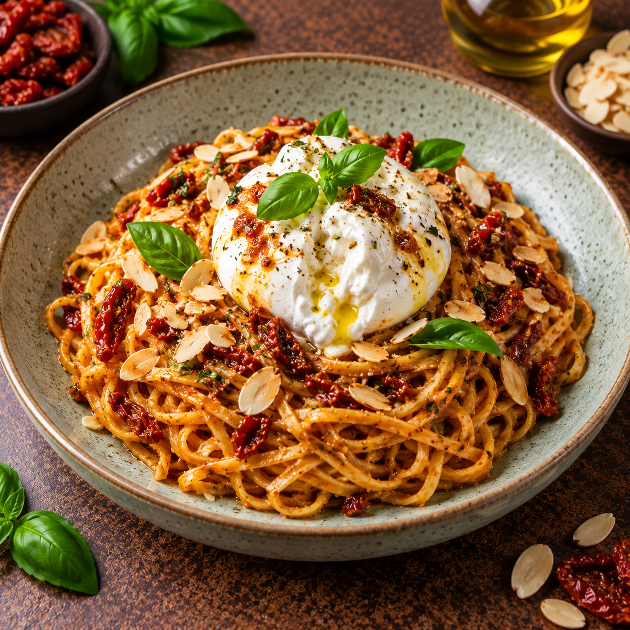 Tagliolinis Pesto de Tomates Séchées