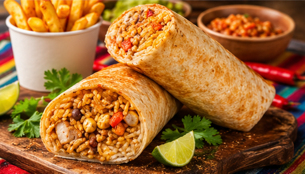 Le Spécial Chicken Burritos + Frites