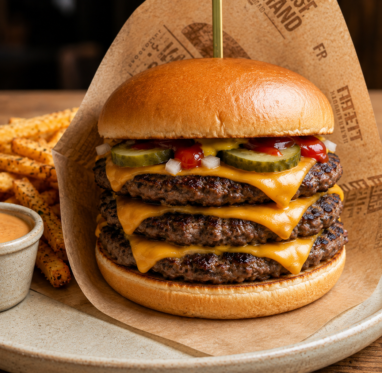 Burger 3 steaks