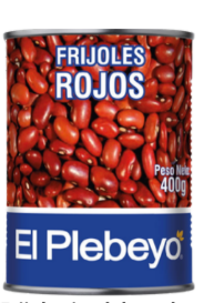Frijol rojo plebeyo lata