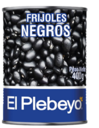 Frijol negro plebeyo lata