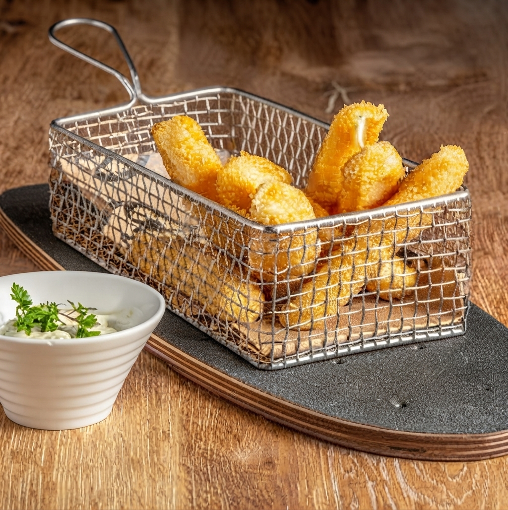 Fried mozzarella sticks