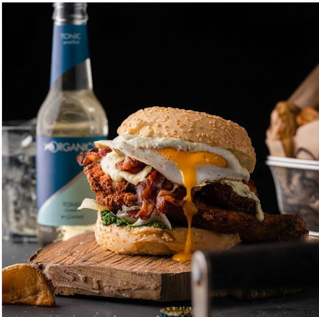 BBQ chicken burger